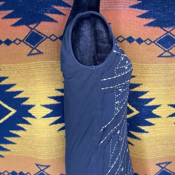 Isabel De Pedro Pencil Midi Dress. Silk Appliqué. Cotton Blend. Size 8. Boho. - Picture 7 of 16